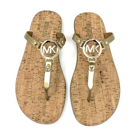 michael kors shoes flip flops gold villnila|Michael kors gold sandals + FREE SHIPPING .